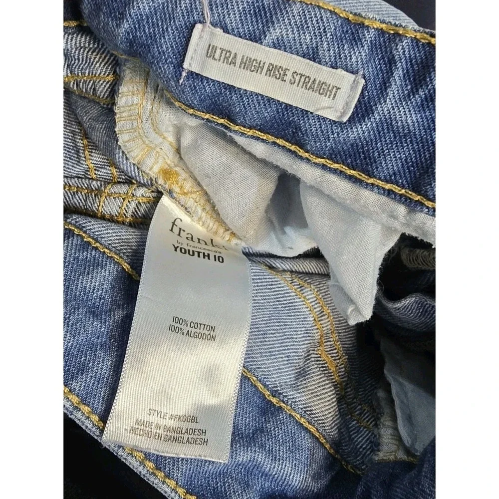 Franki Ultra‎ Hi-rise Straight Girls Jeans Baby Doll Top Smocked 10 Y Lot Of 2